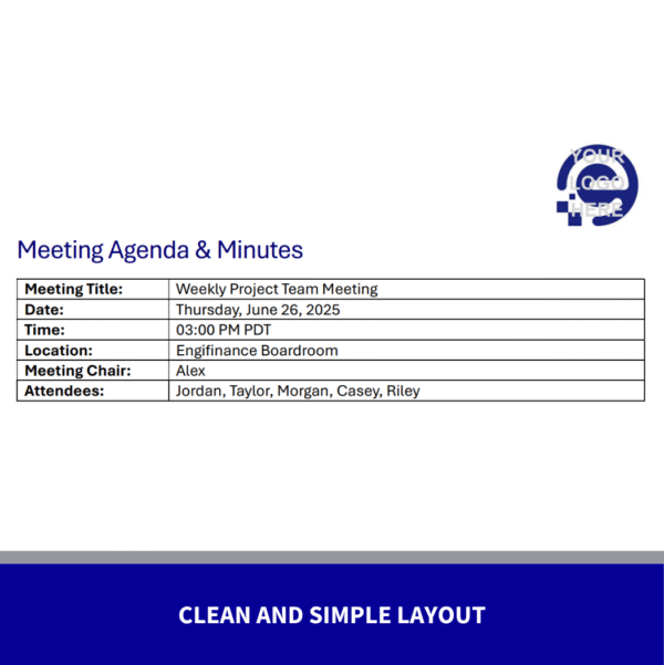 Meeting Agenda & Minutes Template