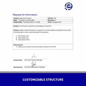 Request for Information (RFI) Template